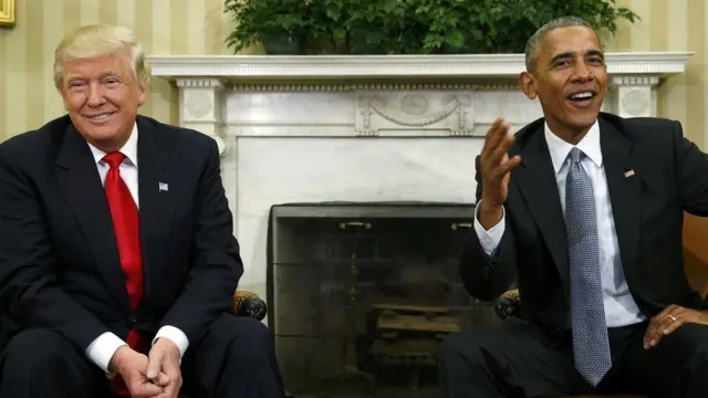 Барак Обама и Дональд Трамп