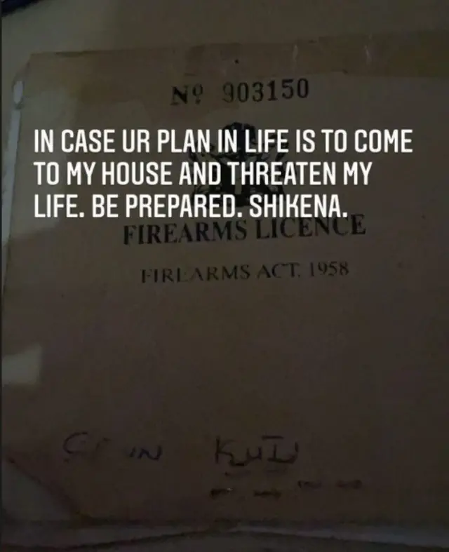 Gun licence Seun Kuti