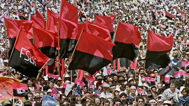 Celebración del décimo aniversario de la revolución en Nicaragua.