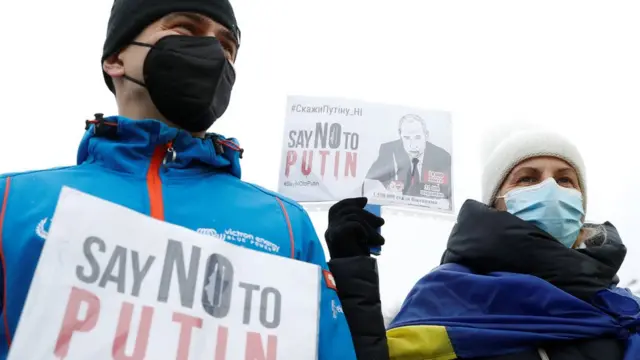 Акция "Скажи Путину нет" в Киева 9 января