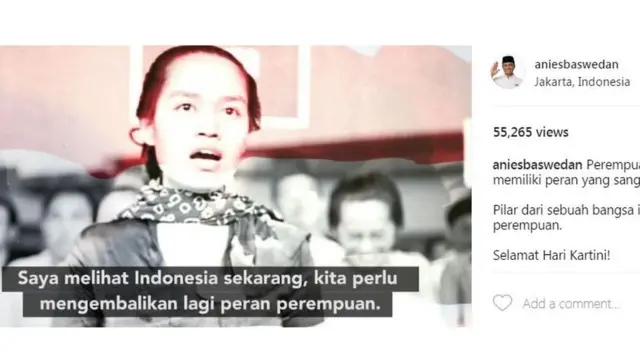 Instagram Anies Baswedan