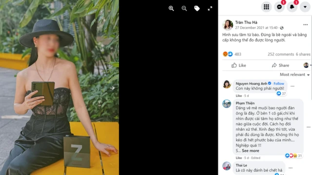 Chụp màn hình trang FB của bạn Trần Thu Hà