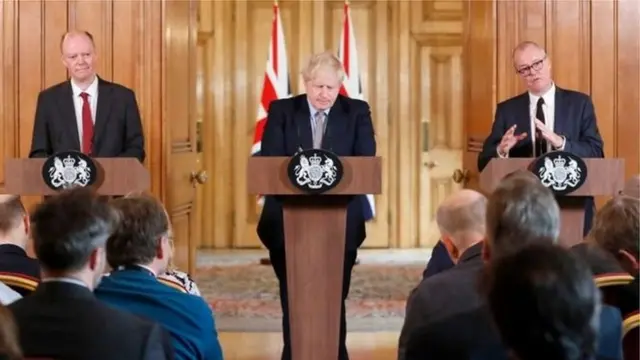 บอริส จอห์นสัน และผู้เชี่ยวชาญด้านวิทยาศาสตร์ของรัฐบาล