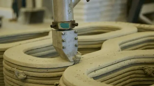 3d yazıcıyla yapılan beton bloklar