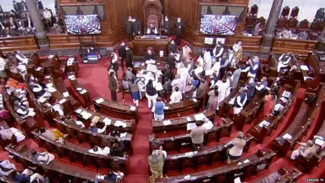 લખીમપુર ખીરી મામલે સંસદમાં હોબાળો