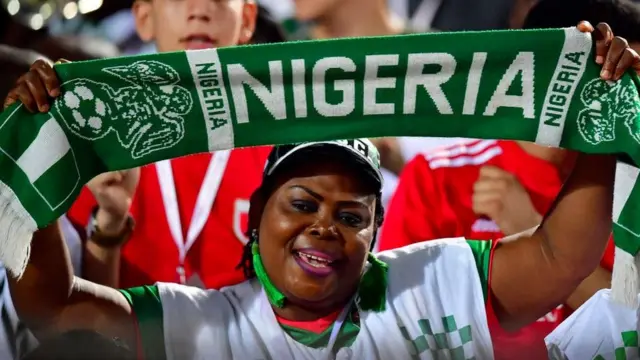 Une fan du Nigeria en Egypte, CAN 2019.