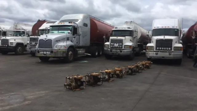 Authorities seize trucks wey dey cari illegal oil