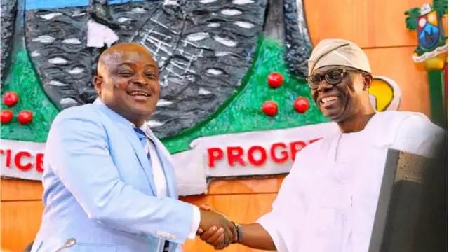 Olori ile asofin Eko ati Sanwo-Olu n bọ ara wọn lọwọ