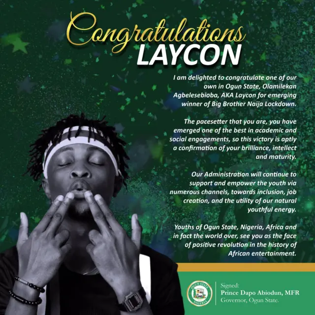 Laycon Big Brother Naija winner