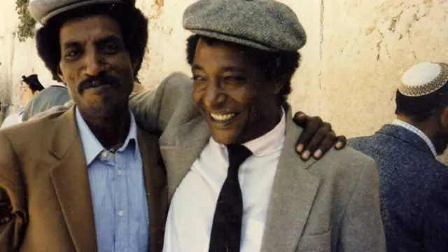 Ferede Aklum (levo) i lider etiopskih Jevreja Baruh Tegegne u Jerusalimu