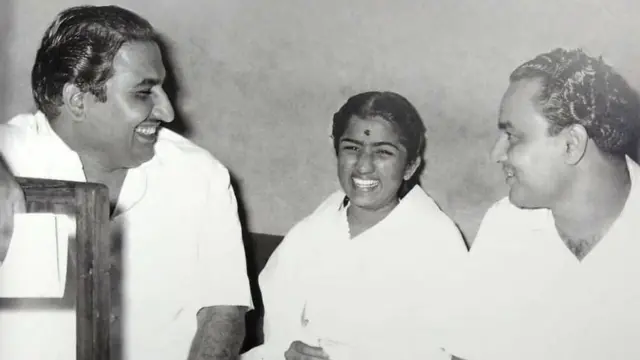 रफी और मुकेश के साथ लता मंगेशकर