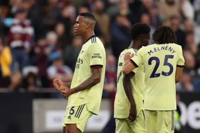 Arsenal celebrate second goal