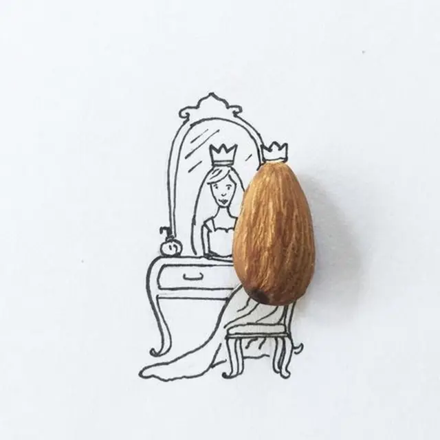 Princesa con pelo de almendra