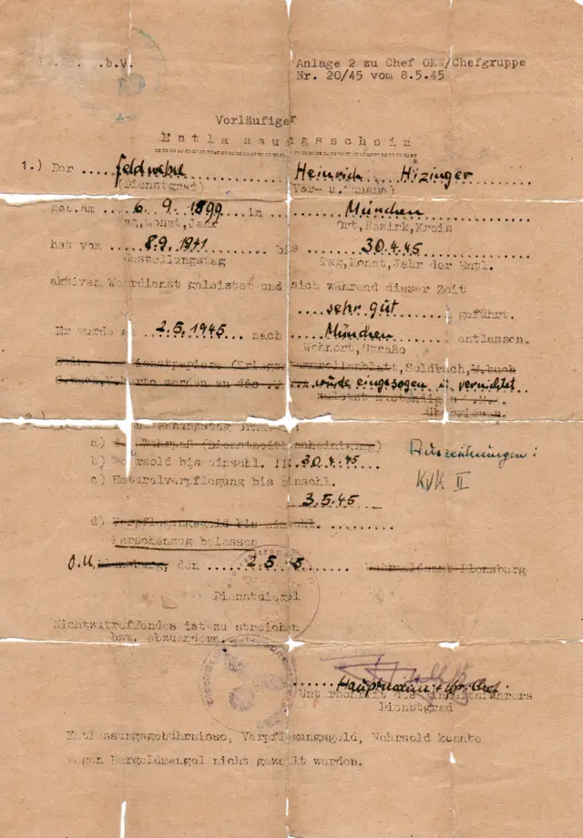 El documento que presentó Himmler