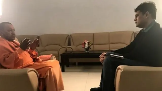 યોગી આદિત્યનાથ સાથે નિતિન શ્રીવાસ્તવ