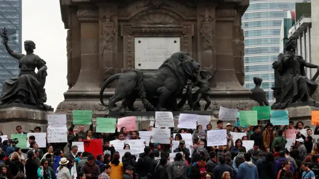 Una protesta por la desaparición de Marco Antonio Sánchez