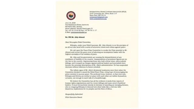 Xalayaa Waldaan Idil-Adunyaa Ogeessota Seeraa Oromoo barreessan