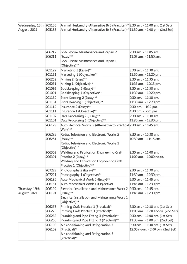 WAEC Timetable: WAEC announce 2021 WASSCE to start August 16, demand NIN registration