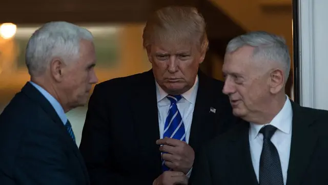 Trump, Pence y Mattis