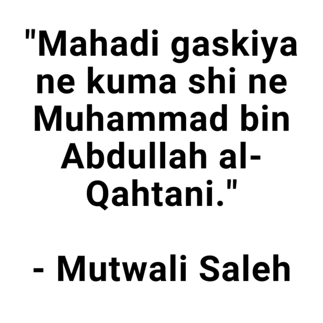 Maganar Mutwali Saleh