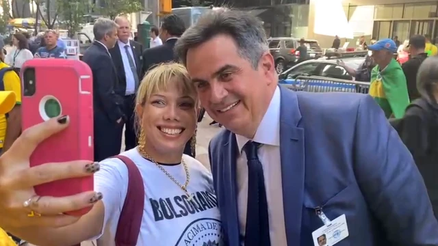 Ministro-chefe da Casa Civil, Ciro Nogueira,foto com apoiadora nos Estados Unidos