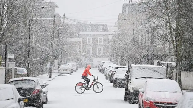 Снегопад в Британии