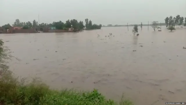 ਖੇਤਾਂ ਚ ਪਾਣੀ