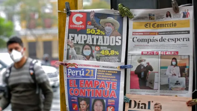 La votación entre Castillo y Fujimori ha estado muy ajustada