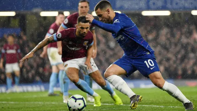 Eden Hazard ariko aracenga abakinyi ba Westham ejo kuwa mbere itariki 09/04/2019