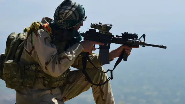 An Afghan resistance fighter in Panjshir