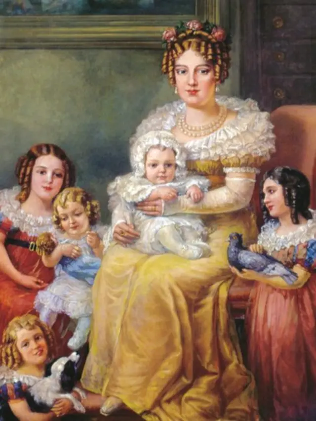 Retrato de Dona Leopoldina de Habsburgo e seus Filhos