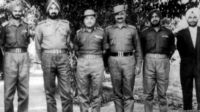 Gen Harbaksh Singh invited Lieut. Kanwaljeet Singh (Right)