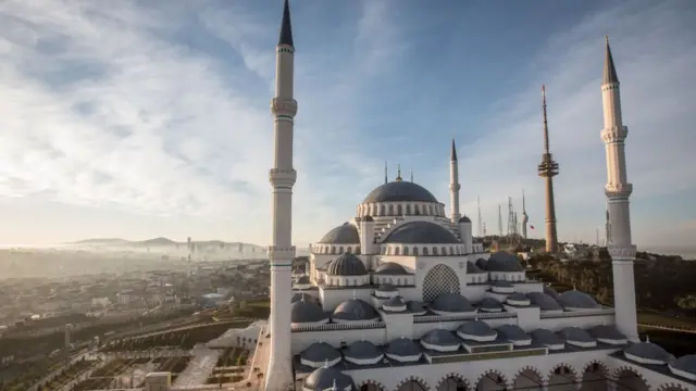 صورة جوية للمسجد نهارا