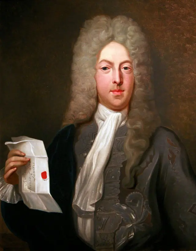 John Law retratado por Alexis Simon Belle