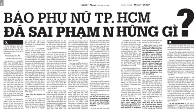 Bài trên báo Phụ nữ TPHCM ngày 29/5