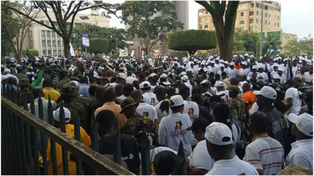 Watu waliohudhuria kampeini dhidi ya Ufisadi Uganda