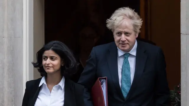 بوریس جانسون و منیره میرزا