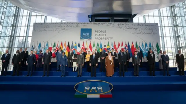 Foto de familia de los líderes del G20.