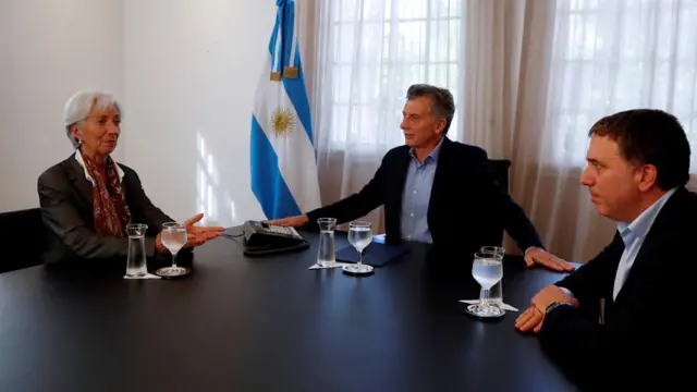 Macri, Largarde y Dujovne