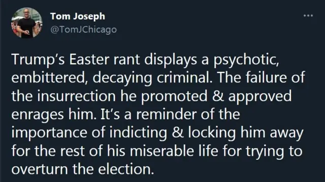 Trump Easter Message: How pipo react to former US President, Trump