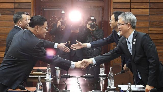 韩国和朝鲜代表举行会谈