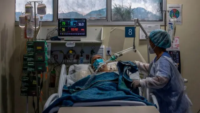 Paciente con covid-19 en Brasil.