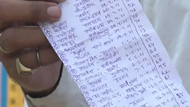 কৌশল্যা গ্রামের সমাজকর্মী মুস্তাফিজ খান কাগজে হাতে লেখা একটি লিস্ট দেখিয়ে বলেন, সরকার যা বলছে তাদের গ্রামে মৃত্যুর সংখ্যা তার কয়েকগুন বেশি।