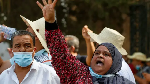 Nahda destekçilerinin düzenlediği protestolardan bir kare