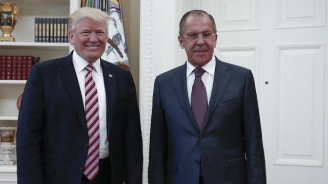 President Trump and Sergei Lavrov