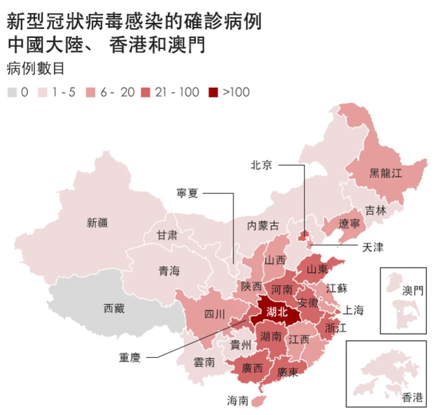 新型冠狀病毒感染的確診病例(中國大陸、香港和澳門)