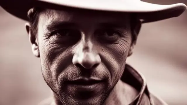 صورة رجل أربعيني يرتدي قبعة أنشئت بواسطة الذكاء الاصطناعي