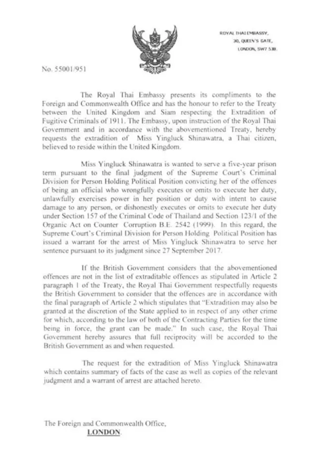 Letter to the FCO