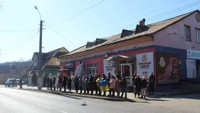 Фото з Делятина 18 березня перед ймовірним ударом, снігу в тій місцевості не помітно