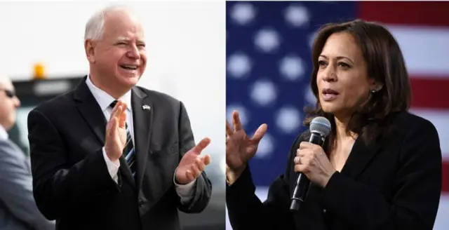 Tim Walz na Kamala Harris